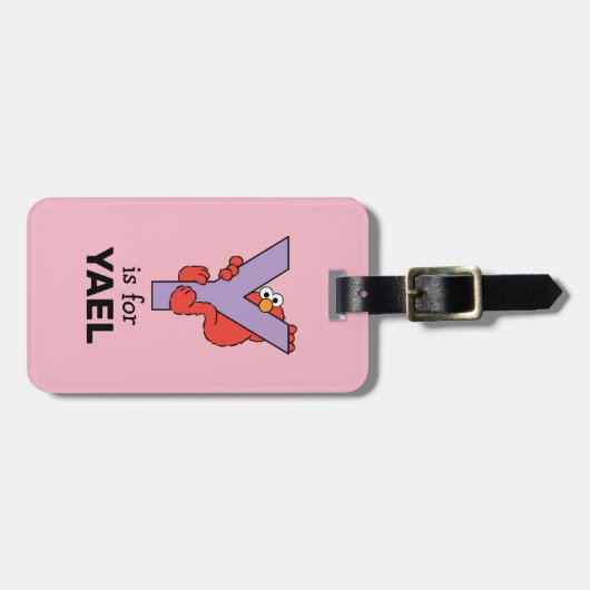 エルモ文字 | Y紫 ラゲッジタグ (正面横)