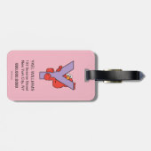 エルモ文字 | Y紫 ラゲッジタグ (裏面横)