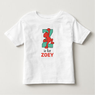 エルモ文字   Zティール（緑がかった色） トドラーTシャツ