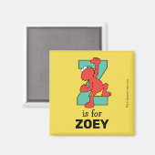 エルモ文字 | Zティール(緑がかった色) マグネット (正面/裏面)