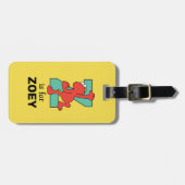 エルモ文字 | Zティール（緑がかった色） ラゲッジタグ (正面横)