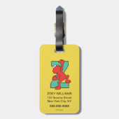 エルモ文字 | Zティール（緑がかった色） ラゲッジタグ (裏面縦)