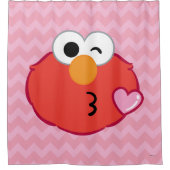 エルモ顔スローキス シャワーカーテン (正面)