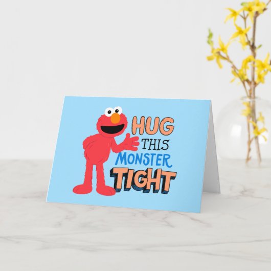 エルモ |この怪物をぴったりと抱きしめる カード (黄色い花)