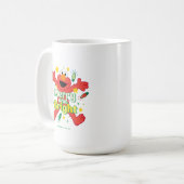 エルモ | そしてメリー明るい コーヒーマグカップ (正面左)