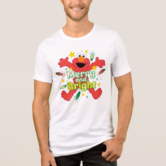 エルモ | そしてメリー明るい トライブレンドTシャツ (正面)