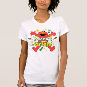 エルモ そしてメリー明るい Tシャツ