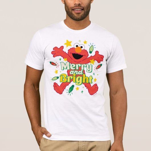 エルモ | そしてメリー明るい Tシャツ (正面)