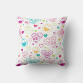 エルモ&アビーカダビーバレンタインハートパターン クッション (裏面)