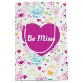 エルモ&アビーカダビーバレンタインハートパターン ミディアムペーパーバッグ (正面)