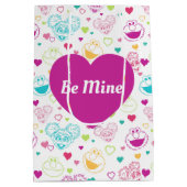 エルモ&アビーカダビーバレンタインハートパターン ミディアムペーパーバッグ (裏面)