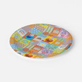 エルモ、アビー、クッキーの怪獣誕生日パターン ペーパープレート (アングル)