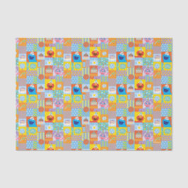 エルモ、アビー、クッキーの怪獣誕生日パターン 薄葉紙