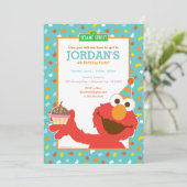 エルモ – カップケーキ&紙吹雪4th誕生日招待状 招待状 (スタンド正面)