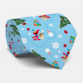 エルモ&タンゴブルーのクリスマスパターン ネクタイ (ロール)