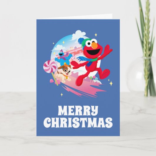 エルモ、タンゴ&クッキーモンスター 最高のChristmas シーズンカード (正面)