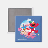 エルモ、タンゴ&クッキーモンスター 最高のChristmas マグネット (正面/裏面)
