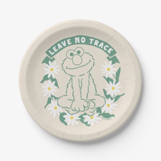 エルモ |トレース離れフローラグラフィックなし ペーパープレート (正面)