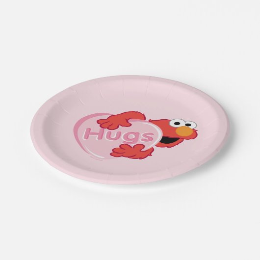 エルモ「ハグ」バレンタインハートキャンディ ペーパープレート (アングル)