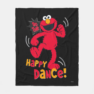 エルモ ハッピーダンスを踊る フリースブランケット