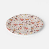 エルモ |ハッピー・リトル・モンスター・漫画・パターン ペーパープレート (アングル)