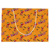 エルモ | ハロウィーンのブパターン ラージペーパーバッグ (裏面)