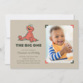 エルモ | ビッグワン ファーストバースデー - フォト 招待状 (正面)