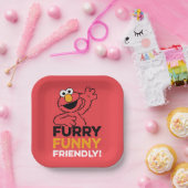 エルモ |フューリーおもしろいフレンドリー ペーパープレート (パーティー)