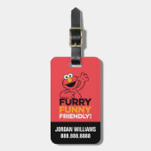 エルモ |フューリーおもしろいフレンドリー |名前の追加 ラゲッジタグ (正面縦)