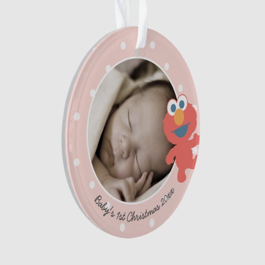 エルモ |ベビー初めてのクリスマス – 名前の追加 オーナメント (正面)