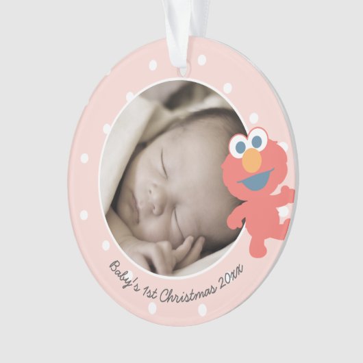 エルモ |ベビー初めてのクリスマス – 名前の追加 オーナメント (正面)