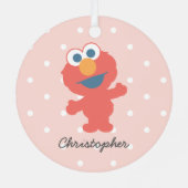 エルモ |ベビー初めてのクリスマス – 名前の追加 メタルオーナメント (裏面)