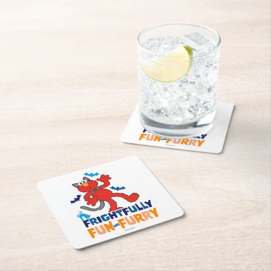 エルモ | 厳正なおもしろいとフューリー スクエアペーパーコースター (インサイチュ)