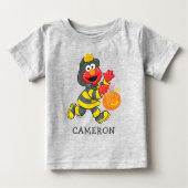 エルモ |消防士の衣装 ベビーTシャツ (正面)