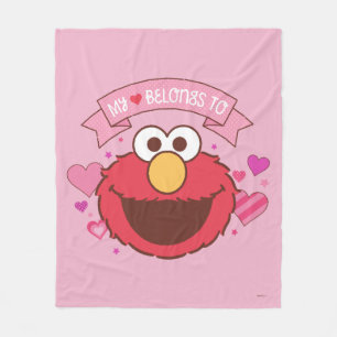 エルモ 自分のハートがElmoに属しています フリースブランケット