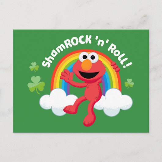 エルモ | Shamrock 'n' Roll 虹 ポストカード (正面)