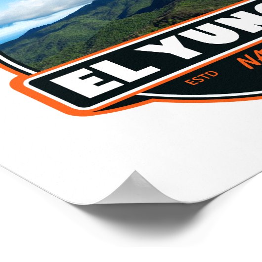 エルユンケ国立森林プエルトリコのエンブレム ポスター (角)