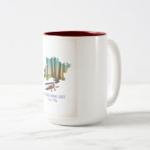 エルユンケ国立森林プエルトリコの地図 ツートーンマグカップ (正面右)