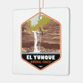 エルユンケ国立森林プエルトリコヴィンテージ セラミックオーナメント (左)