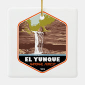 エルユンケ国立森林プエルトリコヴィンテージ セラミックオーナメント (裏面)