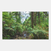 エルユンケ熱帯雨林の熱帯植物 長方形シール (正面)