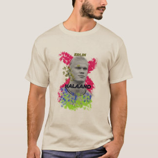 エルリング・ハーランド フラワーグラフィック フットボールファン ベーシックTシャツ Tシャツ