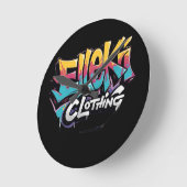 エルレキの服 ラウンド壁時計 (傾斜)