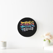 エルレキの服 ラウンド壁時計 (ホーム)