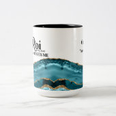 エルロイザゴッドウィザサイミングマイブルティール（緑がかった色）  ツートーンマグカップ (中央)