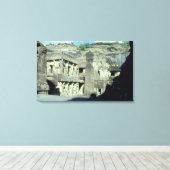 エルロラの仏教、ジャイニン教、ヒンドゥー教の洞窟, 600-1 キャンバスプリント (インサイチュ (ウッドフロア))