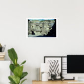 エルロラの仏教、ジャイニン教、ヒンドゥー教の洞窟, 600-1 ポスター (ホームオフィス)