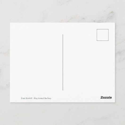 エルンストクレイドルフリングや輪のまわりにザロージー ポストカード (裏面)