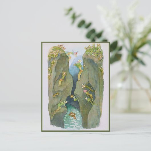 エルンストクレイドルフヴィンテージアルパインフラワーフェアリー ポストカード (スタンド正面)