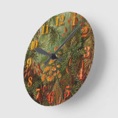 エルンストヘイケルムシナヴィンテージイラストレーション ラウンド壁時計 (傾斜)